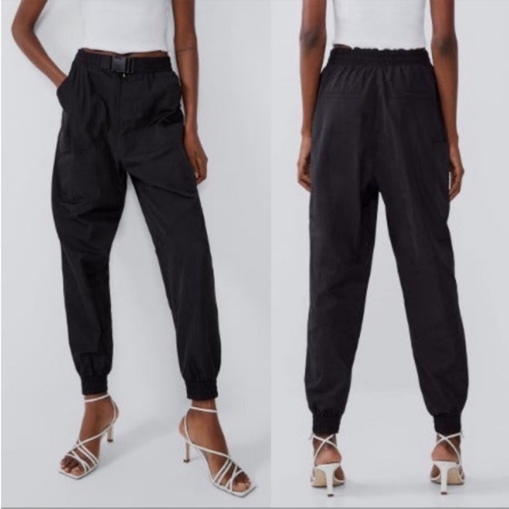 Zara Black Pleated Waistband